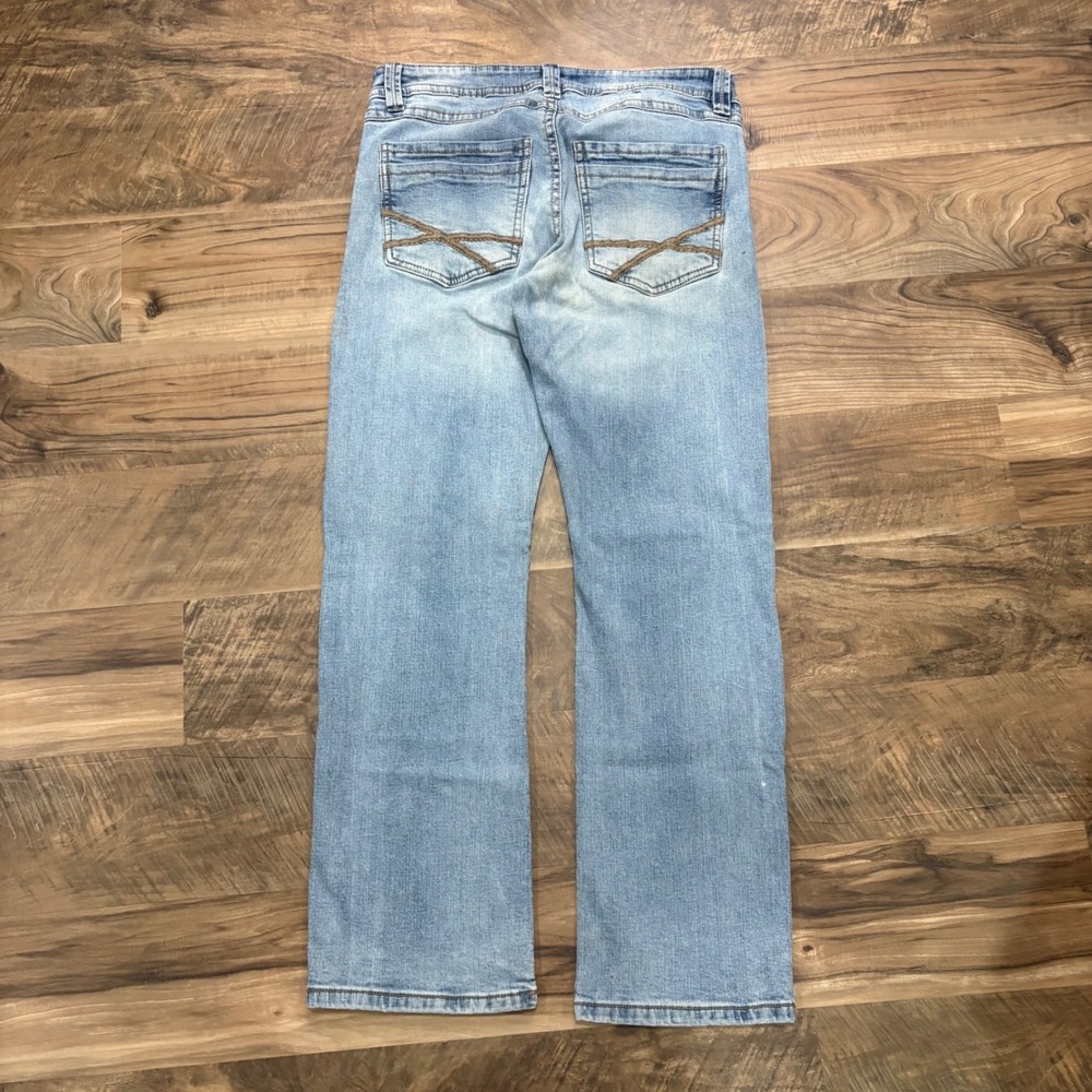 Vintage Y2K TK Axel Jeans Mens 32x32 Blue Slim Bootcut Denim Distressed Cowboy